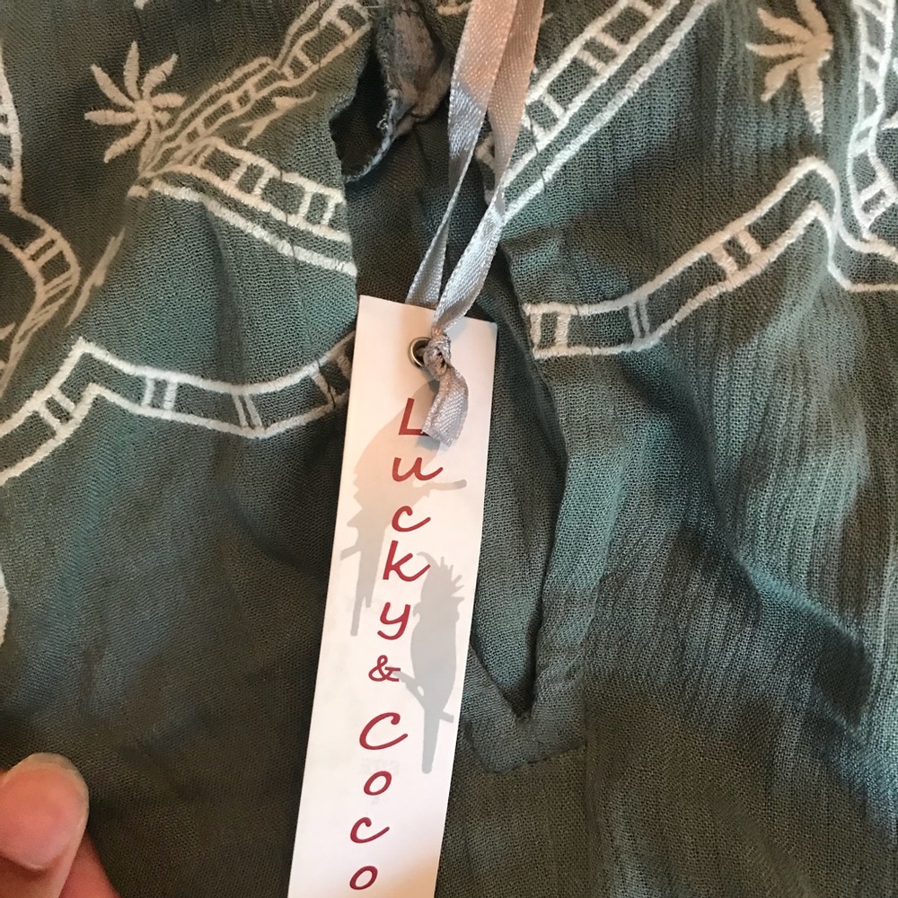 Embroidered Halter Tank - Picture 2 of 2